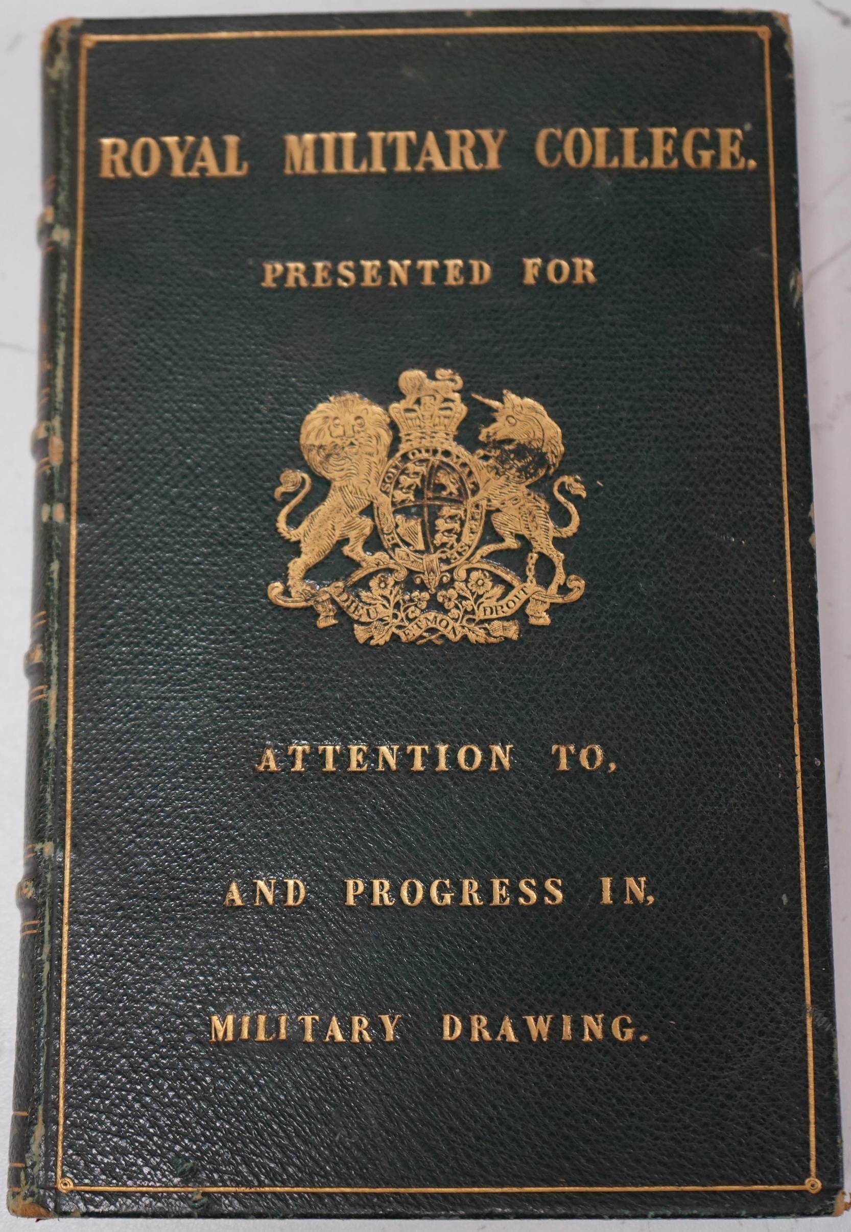 Burr, George Dominicus - Instructions In Practical Surveying, Topographical Plan Drawing, And Sketching Ground Without Instruments, second edition 1847, full morocco with Royal Military College presentation to Gentleman